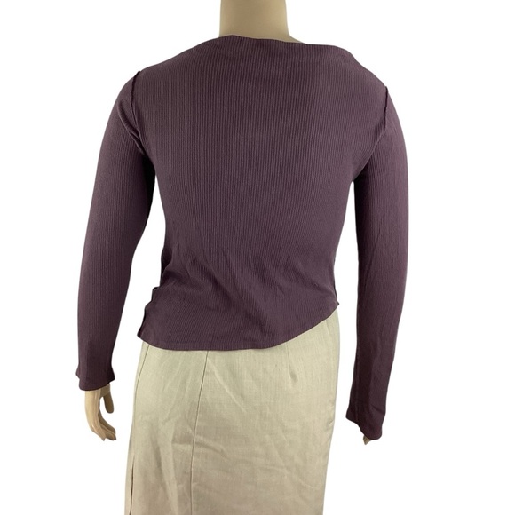 We The Free Ribbed Long Sleeve Top Vintage Wine Red XL - Picture 5 of 7